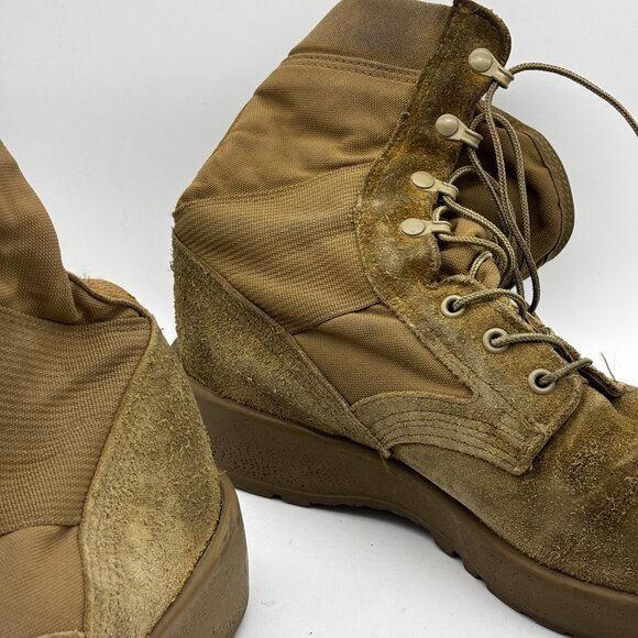 McRae Military Combat Boots Tan Suede Hot Weather Mens Army Size 12R Made In USA - Picture 4 of 12